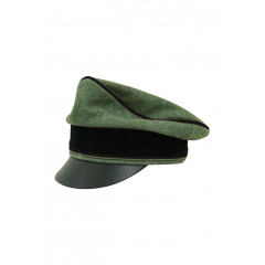 WWII German Waffen SS Wool Pioneer Crusher Visor Cap