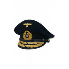 WWII German Kriegsmarine General Gabardine Visor Cap ww2 german Kriegsmarine cap,Kriegsmarine visor cap,Kriegsmarine Lieutenant visor cap,Kriegsmarine Captain visor cap,Kriegsmarine General visor cap