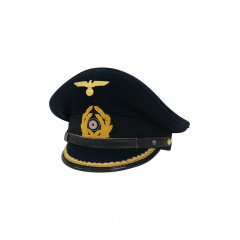 WWII German Kriegsmarine Lieutenant Wool Visor Cap ww2 german Kriegsmarine cap,Kriegsmarine visor cap,Kriegsmarine Lieutenant visor cap,Kriegsmarine Captain visor cap,Kriegsmarine General visor cap