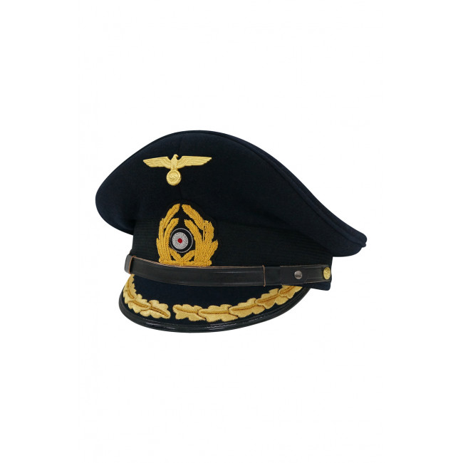 WWII German Kriegsmarine Captain Wool Visor Cap ww2 german Kriegsmarine cap,Kriegsmarine visor cap,Kriegsmarine Lieutenant visor cap,Kriegsmarine Captain visor cap,Kriegsmarine General visor cap
