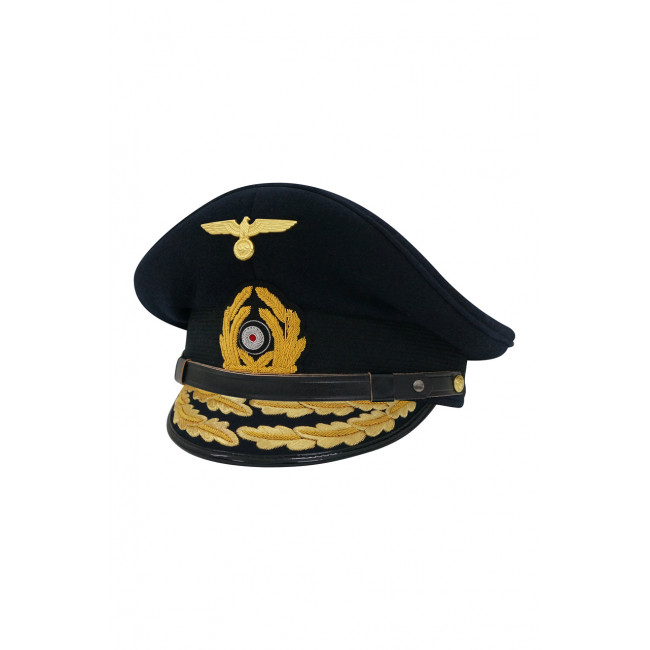 WWII German Kriegsmarine General Wool Visor Cap ww2 german Kriegsmarine cap,Kriegsmarine visor cap,Kriegsmarine Lieutenant visor cap,Kriegsmarine Captain visor cap,Kriegsmarine General visor cap