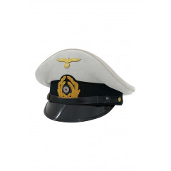 WWII German Kriegsmarine NCO White Cotton Visor Cap ww2 german Kriegsmarine cap,Kriegsmarine visor cap,Kriegsmarine Lieutenant visor cap,Kriegsmarine Captain visor cap,Kriegsmarine General visor cap