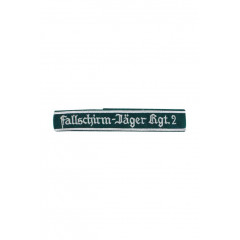 WWII German Luftwaffe Fallschirmjäger Rgt.2 NCO dark green backing cuff title