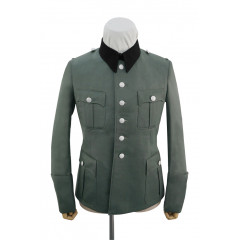 WWII German SS M41 officer Gabardine black collar service tunic Jacket