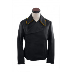 WWII German SS Recon Panzer Black Gabardine Wrap/Jacket WW2 german uniform,panzer uniform,german army uniform,Blitz,german panzer,SS panzer uniforms,WWII uniforms,reenactment uniforms,WW2 reproduction,german WWII uniforms,militaria german,german WW2 militaria,WWII jackets,german panzer jacket,german tunic WW2,panzer wrap jacket,WWII field uniforms,WW2 tank uniforms ,german tank uniforms