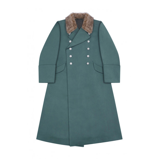 WWII German Police Officer Fur Collar Gabardine Greatcoat WW2 german greatcoat,wehrmacht greatcoat,german army greatcoat,SS greatcoat,Police Greatcoat,German Overcoats,german coat WW2,german great coat,german military coats WWII german greatcoat
