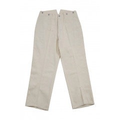 WWII German Summer HBT off-white drill service trousers
