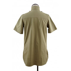 WWII German DAK Heer / SS Brown Short Sleeve Service Shirt