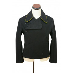 WWII German SS Signal Panzer Black Wool Wrap/Jacket WWII German Wool Panzer Tunic,WW2 german uniforms,WWII army uniform,WWII german militaria,SS uniform,german military clothing,WW2 reproduction,german panzer,waffen SS