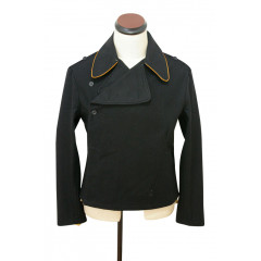 WWII German SS Recon Panzer Black Wool Wrap/Jacket WWII German Wool Panzer Tunic,WW2 german uniforms,WWII army uniform,WWII german militaria,SS uniform,german military clothing,WW2 reproduction,german panzer,waffen SS