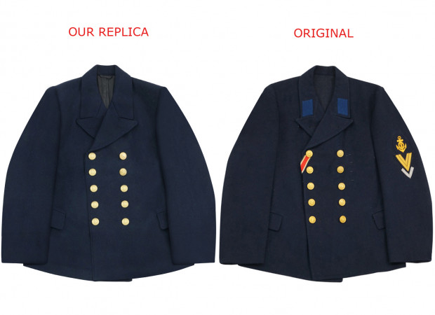 Kriegsmarine EM navy blue wool PEA tunic jacket