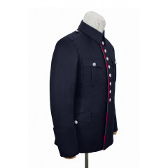 WWII German Fire Police Navy Blue Wool Service Waffenrock Tunic With Pipe II