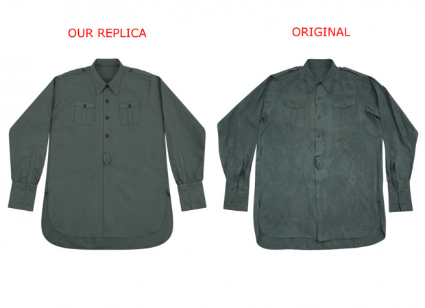 WWII Itlay REI Officer Green Grey Shirt WWII Itlay REI Officer Green Grey Shirt