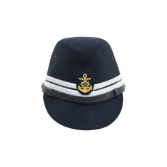 WWII Japanese IJN Navy First Type Officer field cap Gabardine Blue 第二次世界大戦 日本帝国海軍 一種 士官略帽戦闘帽 青/ブルー ギャバジン材料