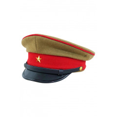WWII Japanese IJA Army EM visor cap wool yellowish brown 第二次世界大戦 日本帝国陸軍兵用軍帽制帽 ウール 黄褐色