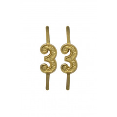 WWII Japanese IJA Army Regimental Number Cyphers For Type 45 Type 5 Collar Tabs 3 2pcs 日本帝国陆軍四五式 昭五式襟章部隊番号 3 WWII Japan collar insignias,WW2 japanese,japanese collar insignias,WW2 japanese badge,IJA badge,IJN badge