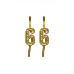 WWII Japanese IJA Army Regimental Number Cyphers For Type 45 Type 5 Collar Tabs 6 2pcs 日本帝国陆軍四五式 昭五式襟章部隊番号 6 WWII Japan collar insignias,WW2 japanese,japanese collar insignias,WW2 japanese badge,IJA badge,IJN badge