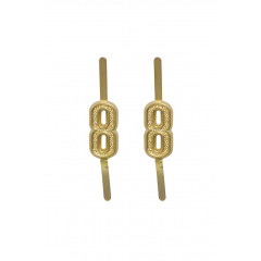 WWII Japanese IJA Army Regimental Number Cyphers For Type 45 Type 5 Collar Tabs 8 2pcs 日本帝国陆軍四五式 昭五式襟章部隊番号 8 WWII Japan collar insignias,WW2 japanese,japanese collar insignias,WW2 japanese badge,IJA badge,IJN badge