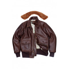 WWII US G-1 Leather Fighter Pilot Jacket Brown