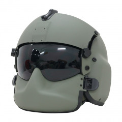 HGU-56P Helicopter Pilot Helmet with Dual lens and face shield airsoft ABS replica green grey
