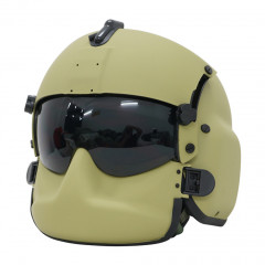 HGU-56P Helicopter Pilot Helmet with Dual lens and face shield airsoft ABS replica yellow green