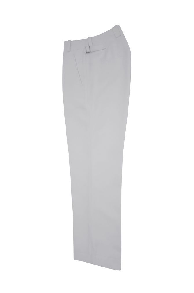 WWII German Political Party Summer White Straight TrousersCotton / HBT